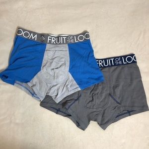 Two Fruit of the Loom Men's Trunks, Short Leg Boxer Briefs